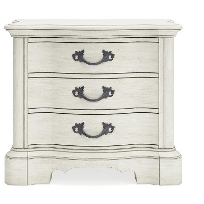 Antique White Traditional 3-Drawer Nightstand with Power Outlet