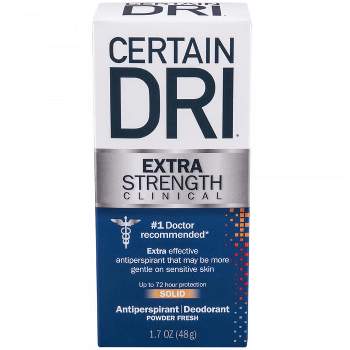 Certain Dri Extra Strength Solid Antiperspirants and Deodorant - Unscented -1.7 oz