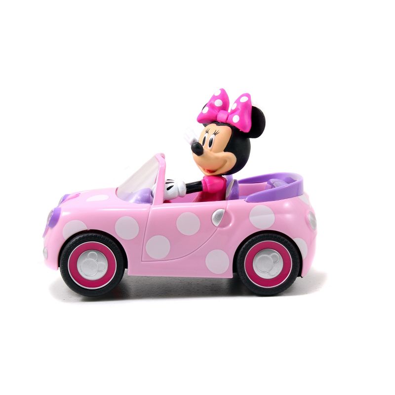 Jada Toys Disney Junior RC Minnie Bowtique Roadster Remote Control Vehicle 7&#34; Pink with White Polka Dots, 5 of 7