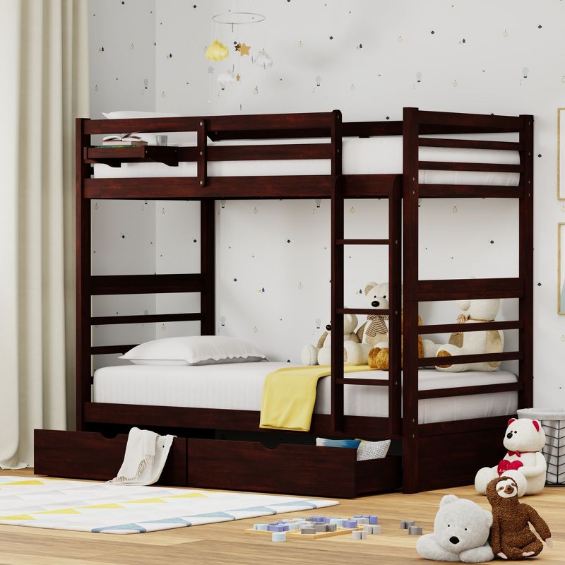 Glenwillow Home Plana Solid Wood Bunk Bed, 1 of 11