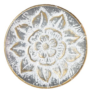 Flora Metal Decorative Tray - Foreside Home & Garden - 1 of 4
