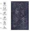 ChicFurnit Rug Indoor Machine Washable Stain Resistant Non Slip for Busy Modern Spaces, Black, 18.5"*12.2"*8.3" - 3 of 4