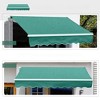 VisioGear Retractable Awning, 10'*8' Patio Awnings with Manual Crank Handle for Deck, Yard, Green, 116.25"*96.5"*59" - 4 of 4