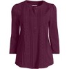 Lands' End Women's 3/4 Sleeve Lightweight Jersey Embellished Top - 3 of 4