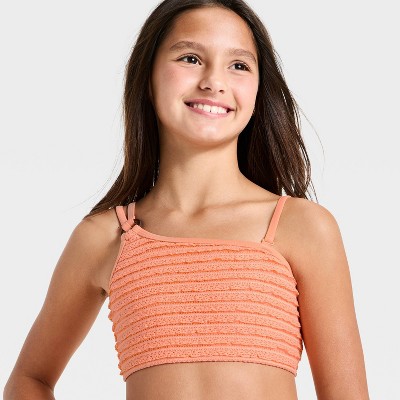 Детские купальники Art Class Girls' Textured One Shoulder Bikini Set - art class™ Blue L — фото 3