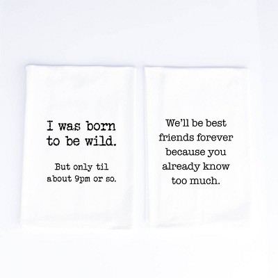 2pk Cotton Born To Be Wild Kitchen Towels - Wildwood Landing