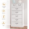 7 Drawers Rustic Dresser for Bedroom, Wood Modern Dresser Chest of Drawers Organizer Storage - 4 of 4