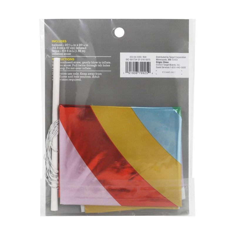 Rainbow Confetti Foil Balloon - Spritz&#8482;, 3 of 5