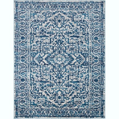Mark & Day Emma 7'10"x10'2" Rectangle Woven Indoor Area Rugs Sky Blue: Stain-Resistant, Pet Friendly, Traditional Style
