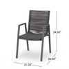 SKRAN Set of 2 Outdoor Modern Aluminum Dining Chair with Rope Seat for Patio, Garden, Backyard - 3 of 4
