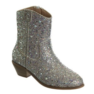 Badgley Mischka Girls Dressy Western Cowboy Boots with Rhinestones Jeweled ( Little Kids -Big Kids) - 1 of 4