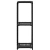 vidaXL Storage Shelf Black 11.8 in.x11.8 in.x35.4 in. Poly Rattan - image 2 of 4