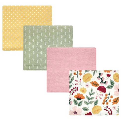 Hudson Baby Infant Girl Cotton Flannel Receiving Blankets, Fall Botanical, One Size - image 1 of 4