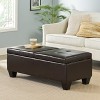 NicBex Modern 46.5" Storage Bench Wood Accent Stool with Button Tufted for Bedroom and Living Room, Brown - 3 of 4