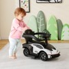 Costway 3-in-1 Licensed Lamborghini Ride on Push Car Stroller Sliding Car w/ Sound White\Green\Pink - 4 of 4
