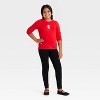 Girls' Short Sleeve Christmas 'Festive Pup' Graphic T-Shirt- Cat & Jack™ Red - 4 of 4