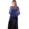 INSPIRE CHIC Women's Sequin Shawls and Wraps for Evening Dresses Fringed Sparkly Scarf 1Pc - 2 of 4