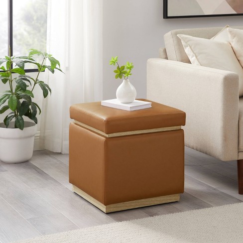 Target faux cheap leather ottoman