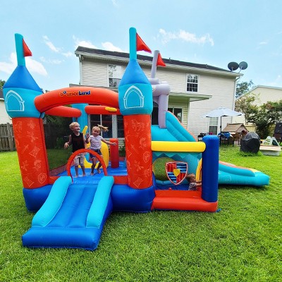 Medieval Castle Bounce House with Slide and Obstacle Course