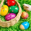 Joyfy 6 Packs Easter Wooden Egg Shakers Maracas, Percussion Musical Instruments for Easter Basket Stuffers Classroom Prizes and Kids Easter Hunt - 3 of 4