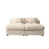 NicBex Couches for Living Room 48.8" Sofa Couch Modern Minimalist Upholstered Sofa Bed Sleeper with 3 Throw Pillows for Apartment - 2 of 4