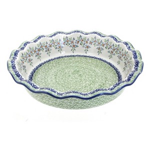 Blue Rose Polish Pottery Z159 Manufaktura Pie Plate - 1 of 2