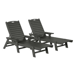WestinTrends Adirondack Outdoor Chaise Lounge for Patio Garden Poolside (Set of 2) - 1 of 4