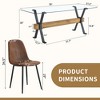 9-Piece Dining Set with Glass Table and 8 Armless Chairs - 4 of 4