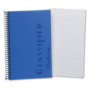 TOPS Color Notebook Blue Cover 8 1/2 x 5 1/2 White 100 Sheets 73506 - 1 of 4