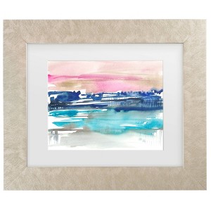 Trademark Fine Art Jennifer Goldberger Indigo Sunset I Matted Framed Art - 1 of 4