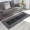 Machine Washable Runner Rugs 2x6 Modern Geometric Hallway Rugs with Non-Slip Backing Low Pile Indoor Carpet for Entrance Kitchen Bedroom - 3 of 4