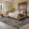 Machine Washable Living Room Rugs 8x10 Large Vintage Flower Printed Accent Carpet with Non-Slip Backing, Stain-Resistant Low Pile Floor Mat - 3 of 4