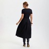 Women's Short Sleeve Midi A-Line Dress - A New Day™ Black - 2 of 4