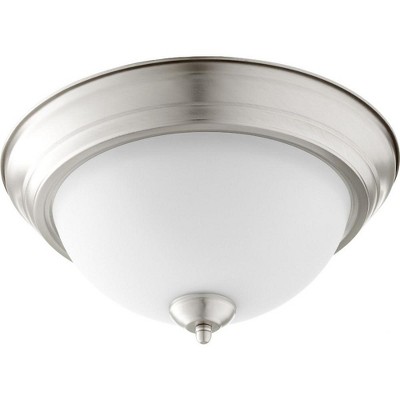 Quorum Lighting 2 - Light Flush Mount in  Satin Nickel