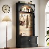 Tribesigns 70.86" Hall Tree with Bench, 4-in-1 Entryway Storage: Coat Rack, Shoe Shelf, Mudroom Bench for Hallway - 2 of 4