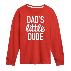 Boys' - Instant Message - Dad Set Little Dude Long Sleeve Graphic T-Shirt - 1 of 4