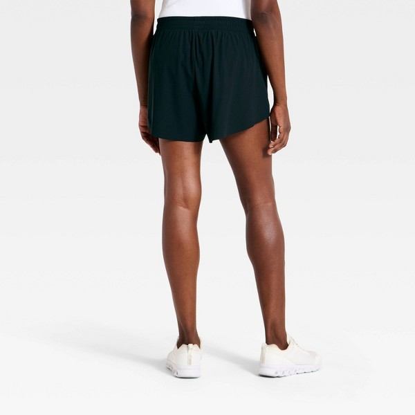 Shorts deportivos de tiro alto tejidos con ribete de escalera de 3" para mujer - All In Motion™ 5