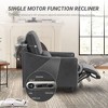 Electric Recliner Chair with Lumbar Pillow, Adjustable Angles, USB Port & Faux Leather Upholstery for Living Room or Office - 3 of 4