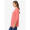 Woman Within Women's Plus Size Perfect Three-Quarter Sleeve Boatneck Tee - 4 of 4