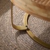 NicBex 33.86" Retro Round Table with Fir Top&Metal Crisscross Legs,Stylisg Accent End Table Center Table for Living Room,220lbs Max - 3 of 4