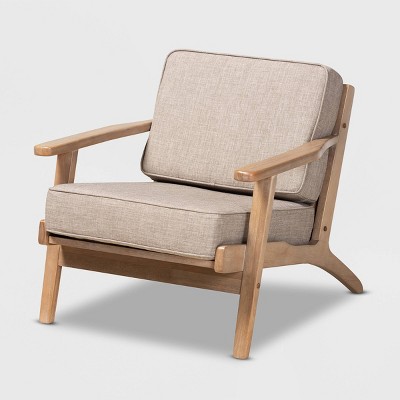Modern Gray Leather Accent Chair and Ottoman Set
