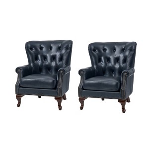 Lamprecht Genuine Leather Armchair Set of 2| HULALA HOME - 1 of 4