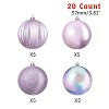 Every Day is Christmas 20ct Christmas Ornaments, Shatterproof Christmas Tree Ornaments Set, 97mm/3.81" Christmas Balls Decoration - 3 of 4
