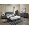 DOMETOUR Bedroom Furniture Contemporary Look Grey Color Nightstand Drawers Bed Side Table plywood - 3 of 4