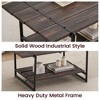 41" Coffee Table with Storage Shelf, 2-Tier Metal Frame Center Table for Living Room Office - 2 of 4