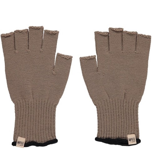 Minus33 Merino Wool Lightweight - Fingerless Gloves Tan 499 L