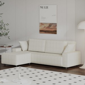 L-Shaped Convertible Sectional Sofa Couch 3 Seater, Complete with Arm Chaise Lounge, for Living Room, Apartment and Office - 1 of 4