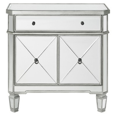 Sasha Mirrored 1Drawer 2Door Console - Powell Company