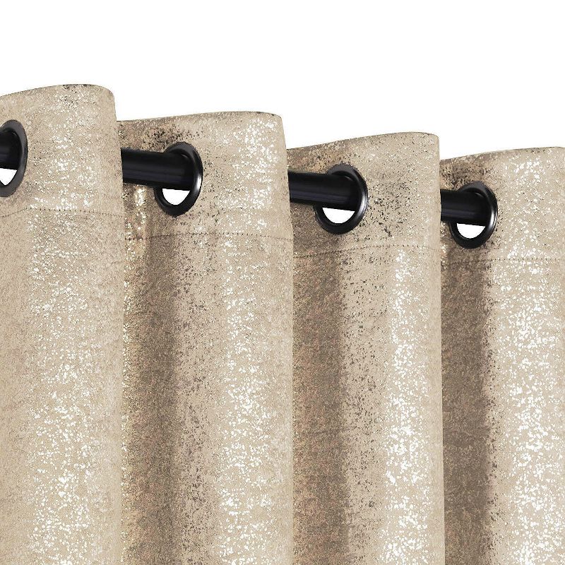 Regal Home Collections Metallic Sparkle Thermal Grommet Blackout Curtains, 1 of 2