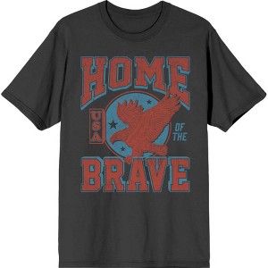 USA Home of the Brave Men's Crew Neck Short Sleeve Tee - 1 of 2